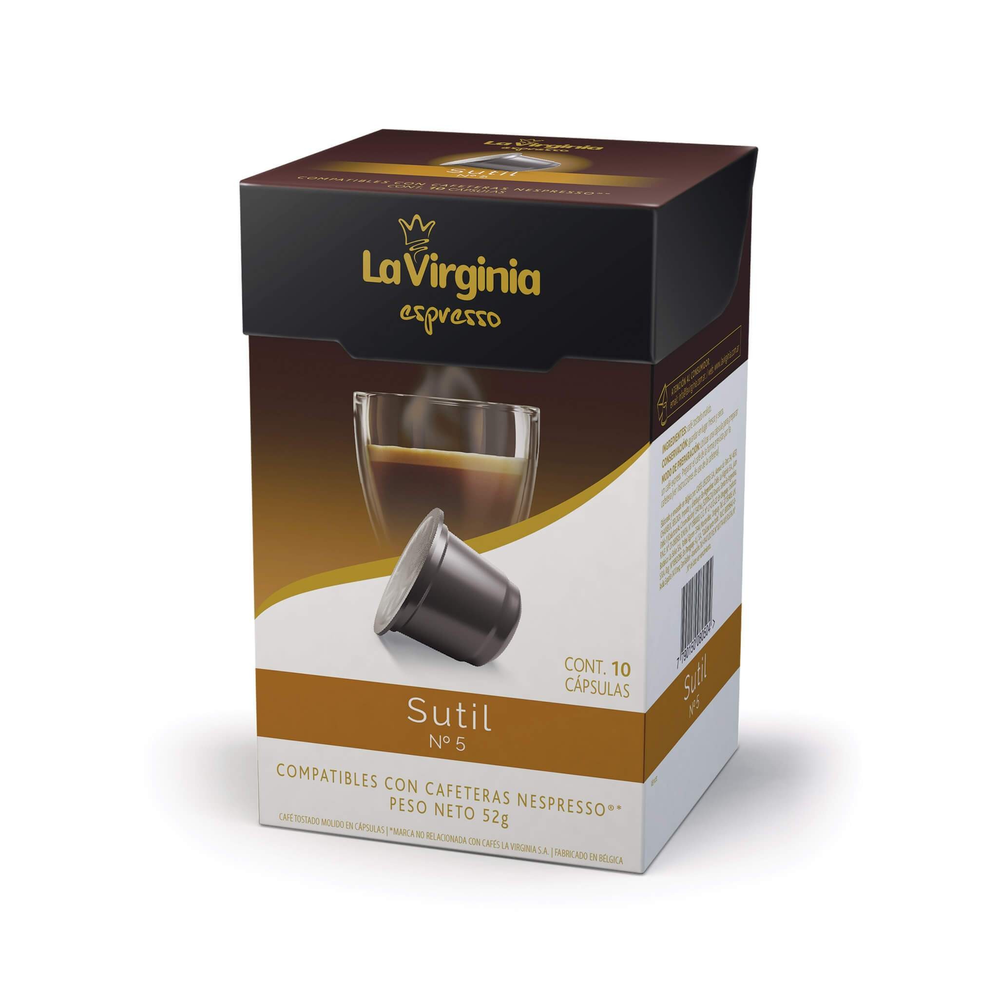 BahiaOffice Cafe LA VIRGINIA EXPRESSO SUTIL 10 capsulas