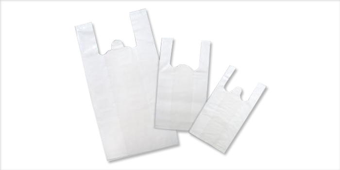 Bolsa de plástico asa camiseta 26x12x45 cm blanca - 500 unidades - RETIF