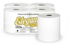 Toallas en Bobina ELEGANTE premium 19,5 x 200m x 4 .(1026)